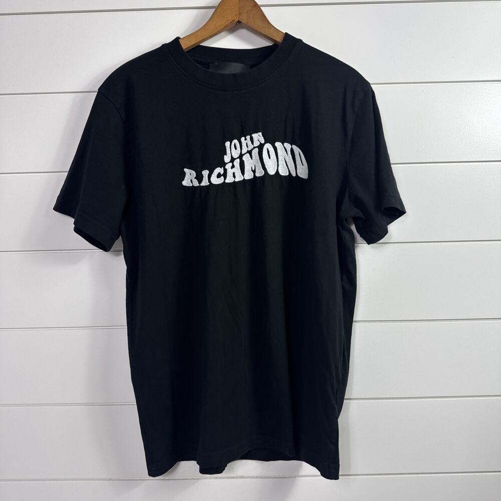 John Richmond Tee Shirt Crewneck Black sz L